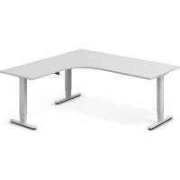 H&aelig;ve-s&aelig;nkebord DNA, Lysgr&aring; 1800x1800 mm Venstre 3-ben/Alugr&aring;