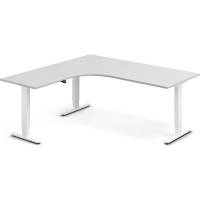 H&aelig;ve-s&aelig;nkebord DNA, Lysgr&aring; 1800x1800 mm Venstre 3-ben/Hvid