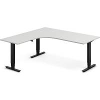 H&aelig;ve-s&aelig;nkebord DNA, Lysgr&aring; 1800x1800 mm Venstre 3-ben/Sort