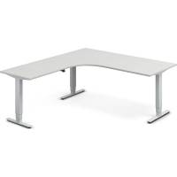 H&aelig;ve-s&aelig;nkebord DNA, Lysgr&aring; 1800x2000 mm Venstre 3-ben/Alugr&aring;