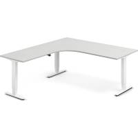 H&aelig;ve-s&aelig;nkebord DNA, Lysgr&aring; 1800x2000 mm Venstre 3-ben/Hvid