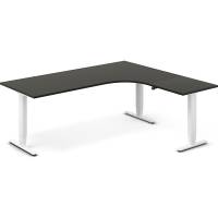 H&aelig;ve-s&aelig;nkebord DNA, Antracit 2000x1800 mm H&oslash;jre 3-ben/Hvid