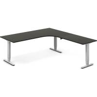 H&aelig;ve-s&aelig;nkebord DNA, Antracit 2000x2200 mm H&oslash;jre 3-ben/Alugr&aring;