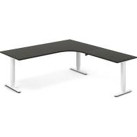 H&aelig;ve-s&aelig;nkebord DNA, Antracit 2000x2200 mm H&oslash;jre 3-ben/Hvid