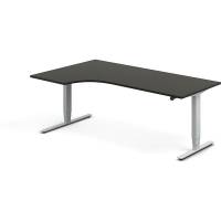 H&aelig;ve-s&aelig;nkebord DNA, Antracit 2000x1200 mm Venstre 2-ben/Alugr&aring;