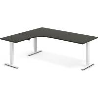 H&aelig;ve-s&aelig;nkebord DNA, Antracit 2000x1800 mm Venstre 3-ben/Hvid