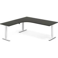 H&aelig;ve-s&aelig;nkebord DNA, Antracit 2000x2000 mm Venstre 3-ben/Hvid