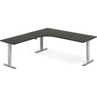 H&aelig;ve-s&aelig;nkebord DNA, Antracit 2000x2200 mm Venstre 3-ben/Alugr&aring;