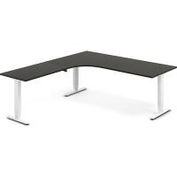 H&aelig;ve-s&aelig;nkebord DNA, Antracit 2000x2200 mm Venstre 3-ben/Hvid