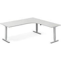 H&aelig;ve-s&aelig;nkebord DNA, Lysgr&aring; 2000x2000 mm H&oslash;jre 3-ben/Hvid