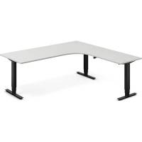 H&aelig;ve-s&aelig;nkebord DNA, Lysgr&aring; 2000x2000 mm H&oslash;jre 3-ben/Sort