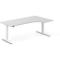 H&aelig;ve-s&aelig;nkebord DNA, Lysgr&aring; 2000x1200 mm Venstre 2-ben/Hvid