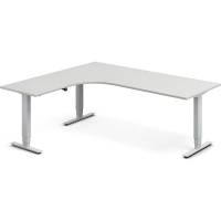 H&aelig;ve-s&aelig;nkebord DNA, Lysgr&aring; 2000x1800 mm Venstre 3-ben/Alugr&aring;