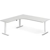 H&aelig;ve-s&aelig;nkebord DNA, Lysgr&aring; 2000x2000 mm Venstre 3-ben/Alugr&aring;