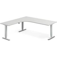 H&aelig;ve-s&aelig;nkebord DNA, Lysgr&aring; 2000x2000 mm Venstre 3-ben/Hvid