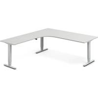 H&aelig;ve-s&aelig;nkebord DNA, Lysgr&aring; 2000x2200 mm Venstre 3-ben/Alugr&aring;