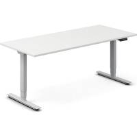 H&aelig;ve-s&aelig;nkebord DNA, Hvid 1800x800mm 2-ben/Alugr&aring;