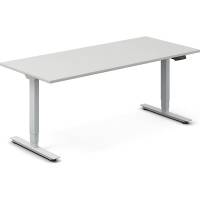 H&aelig;ve-s&aelig;nkebord DNA, Lysgr&aring; 2000x800 mm 2-ben/Alugr&aring;