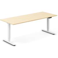 H&aelig;ve-s&aelig;nkebord DNA, Birk 2000x800 mm 2-ben/Hvid