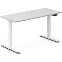 H&aelig;ve-s&aelig;nkebord DNA, Lysgr&aring; 1400x600 mm 2-ben/Hvid