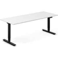 H&aelig;ve-s&aelig;nkebord DNA, Hvid 2000x800mm 2-ben/Sort