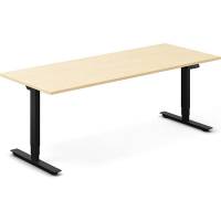 H&aelig;ve-s&aelig;nkebord DNA, Birk 2000x800 mm 2-ben/Sort