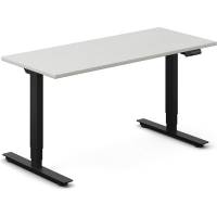 H&aelig;ve-s&aelig;nkebord DNA, Lysgr&aring; 1400x600 mm 2-ben/Sort