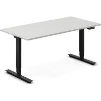 H&aelig;ve-s&aelig;nkebord DNA, Lysgr&aring; 1600x800 mm 2-ben/Sort