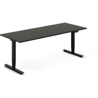 H&aelig;ve-s&aelig;nkebord DNA, Antracit 2000x800 mm 2-ben/Sort