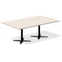 Konferencebord DNA, Birk 2000x1200 mm rektangul&aelig;rt, Sort understel