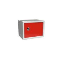 Opbevaringsboks 150x200x150 mm R&oslash;d d&oslash;r, cylinderl&aring;s