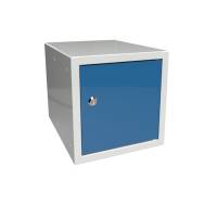 Opbevaringsboks 270x270x350 mm Bl&aring; d&oslash;r, cylinderl&aring;s