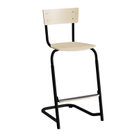 Stol Strong 276 justerbar, Birk laminat, Sort stel