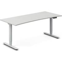 H&aelig;ve-s&aelig;nkebord DNA, Lysgr&aring; 1800x800mm Bue 2-ben/Alug&aring;