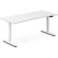 H&aelig;ve-s&aelig;nkebord DNA, Hvid 1800x800mm Bue 2-ben/Hvid