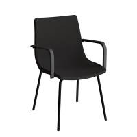 Stol Colt 10012 Med armlæn, sort tekstil, sort stel