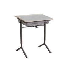 Elevbord Atlas 1128, 650x550mm, lys gr&aring; linoleum, gr&aring;t stel