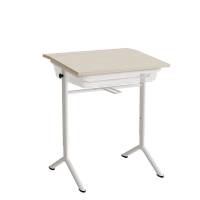 Elevbord Atlas 1128, 650x550mm, lydd&aelig;mpende eg h&oslash;jtrykslaminat, hvidt stel