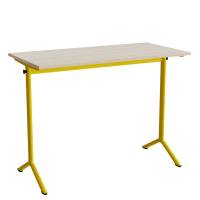 Bord Atlas 1130, 1200x600mm, eg h&oslash;jtrykslaminat, gult stel