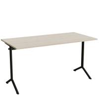 Bord Atlas 1130, 1400x700mm, eg h&oslash;jtrykslaminat, sortolivent stel