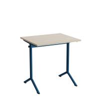 Bord Atlas 1130, 700x600mm, lydd&aelig;mpende eg h&oslash;jtrykslaminat, bl&aring;t stel