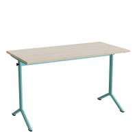 Bord Atlas 1130, 1200x600mm, lydd&aelig;mpende eg h&oslash;jtrykslaminat, turkis stel