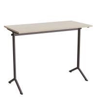 Bord Atlas 1130, 1200x600mm, lydd&aelig;mpende eg h&oslash;jtrykslaminat, gr&aring;t stel