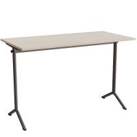 Bord Atlas 1130, 1400x700mm, lydd&aelig;mpende eg h&oslash;jtrykslaminat, gr&aring;t stel