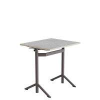 Elevbord Atlas 1132, 700x600mm, lys gr&aring; linoleum, gr&aring;t stel