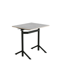Elevbord Atlas 1132, 700x600mm, lys gr&aring; linoleum, sortolivent stel
