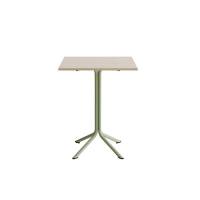 Bord Atlas 1133 700x700x900mm, Hvidpigmenteret eg med gr&oslash;nt understel