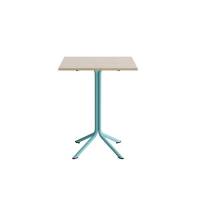 Bord Atlas 1133 700x700x900mm, Hvidpigmenteret eg med turkis understel