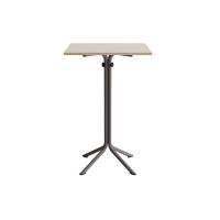 Bord Atlas 1133 700x700x1080mm, Hvidpigmenteret eg med gr&aring;t understel