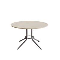 Bord Atlas 1133 &Oslash;1200x720mm, Hvidpigmenteret eg med gr&aring;t understel